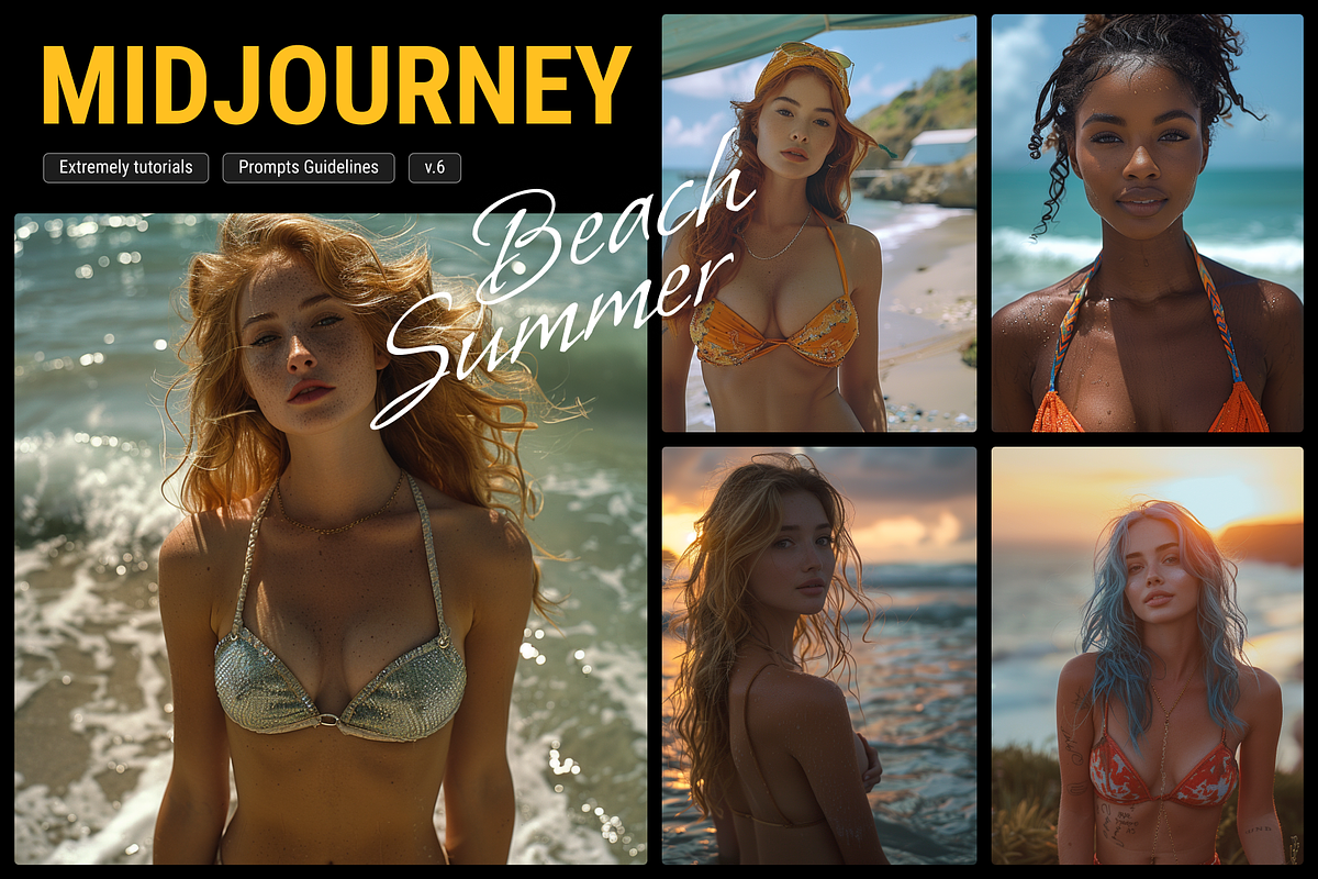 Summer Beach - Midjourney Promptbook, a Beauty & Fashion Photo by Digital Blood (Photo 1 of 14)