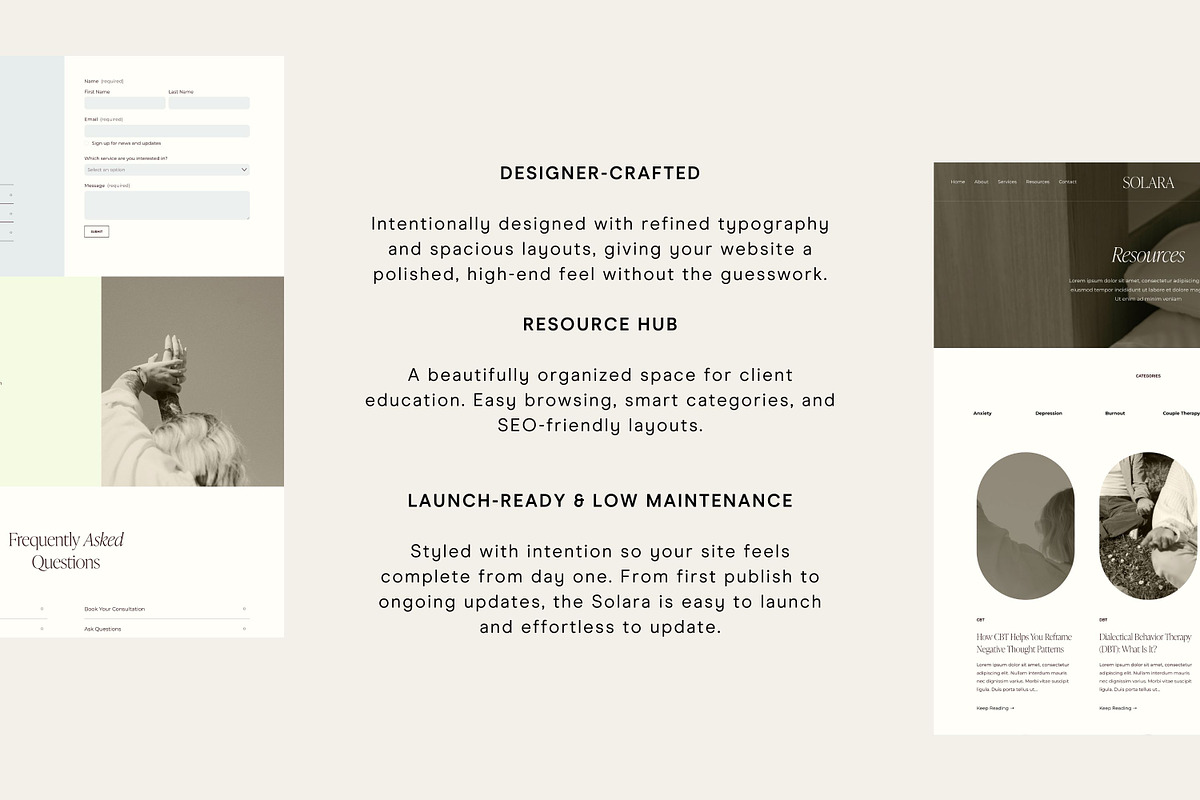 Therapist Squarespace Template, a Templates & Theme by Lexi by Design Studio (Photo 4 of 9)