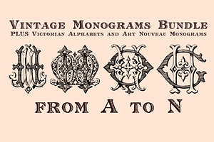 Vintage Monograms A To S PACK