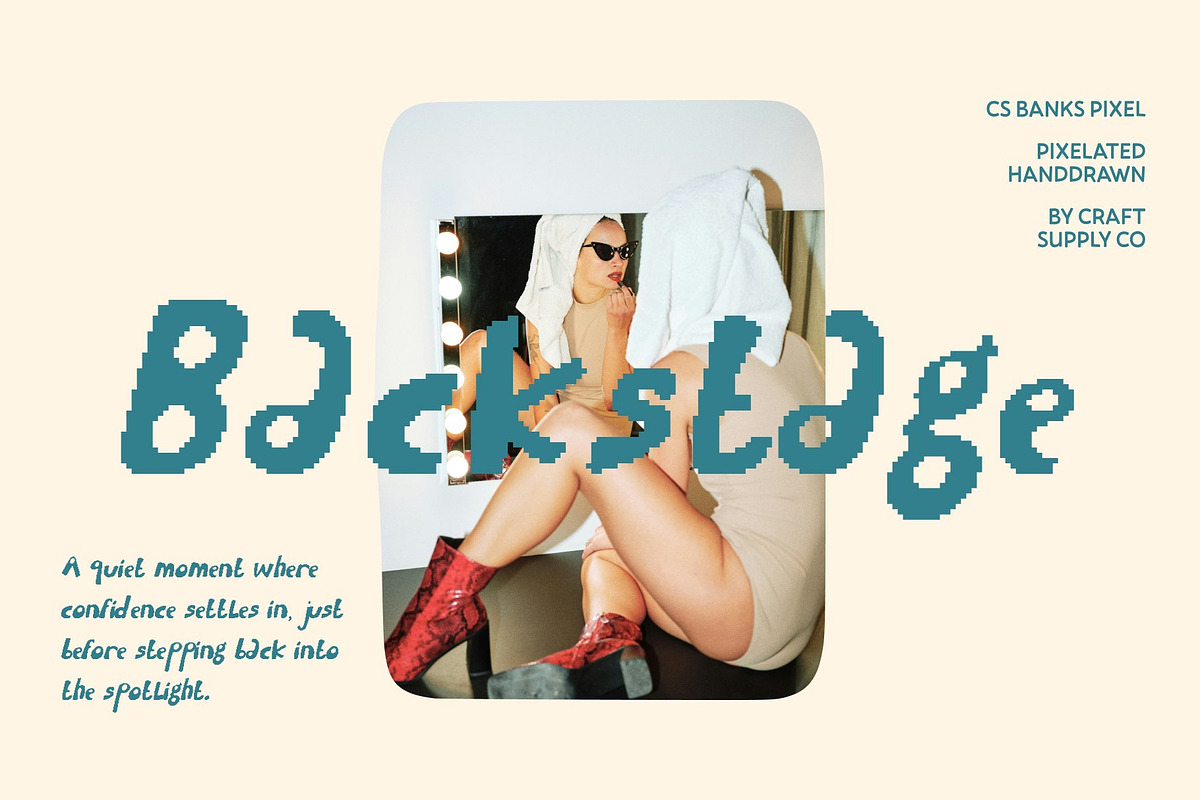CS Banks Pixel, a Handwritten Font by Craft Supply Co. (Photo 3 of 8)