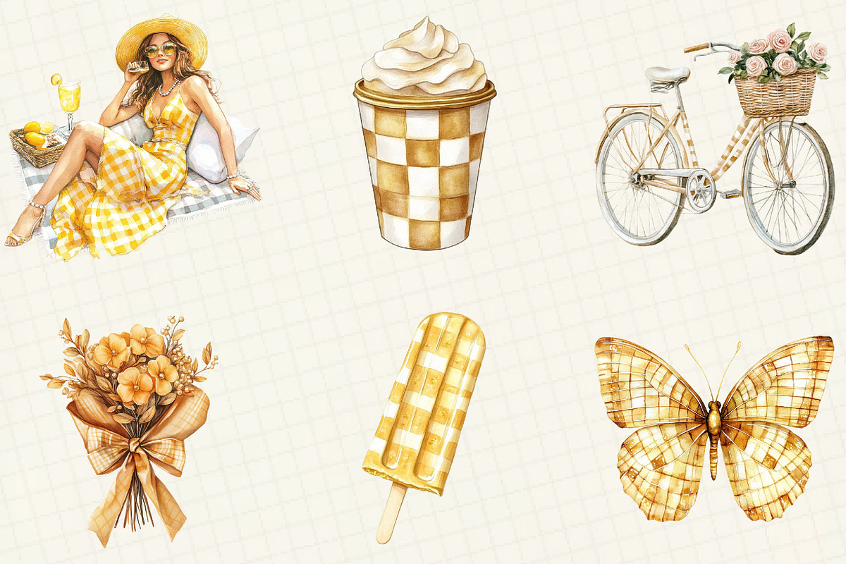 Luxury Golden Summer Clipart, an Illustration by OK Design (Photo 5 of 5)
