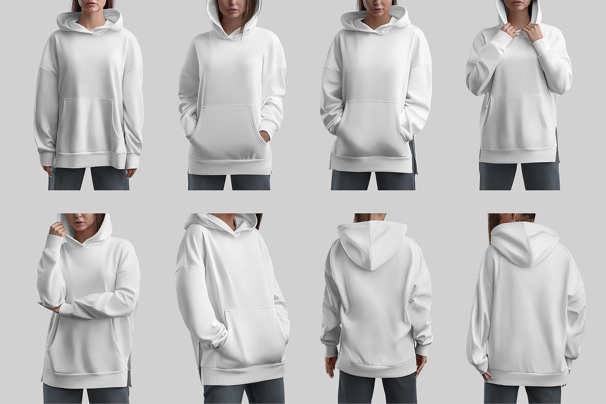 Mockups Woman Oversize Long Hoodies, a Hoody Mockup by Grow Design Craft Studio (Photo 9 of 9)