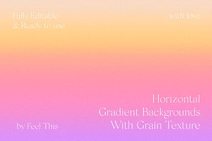 Horizontal Grainy Gradient Textures