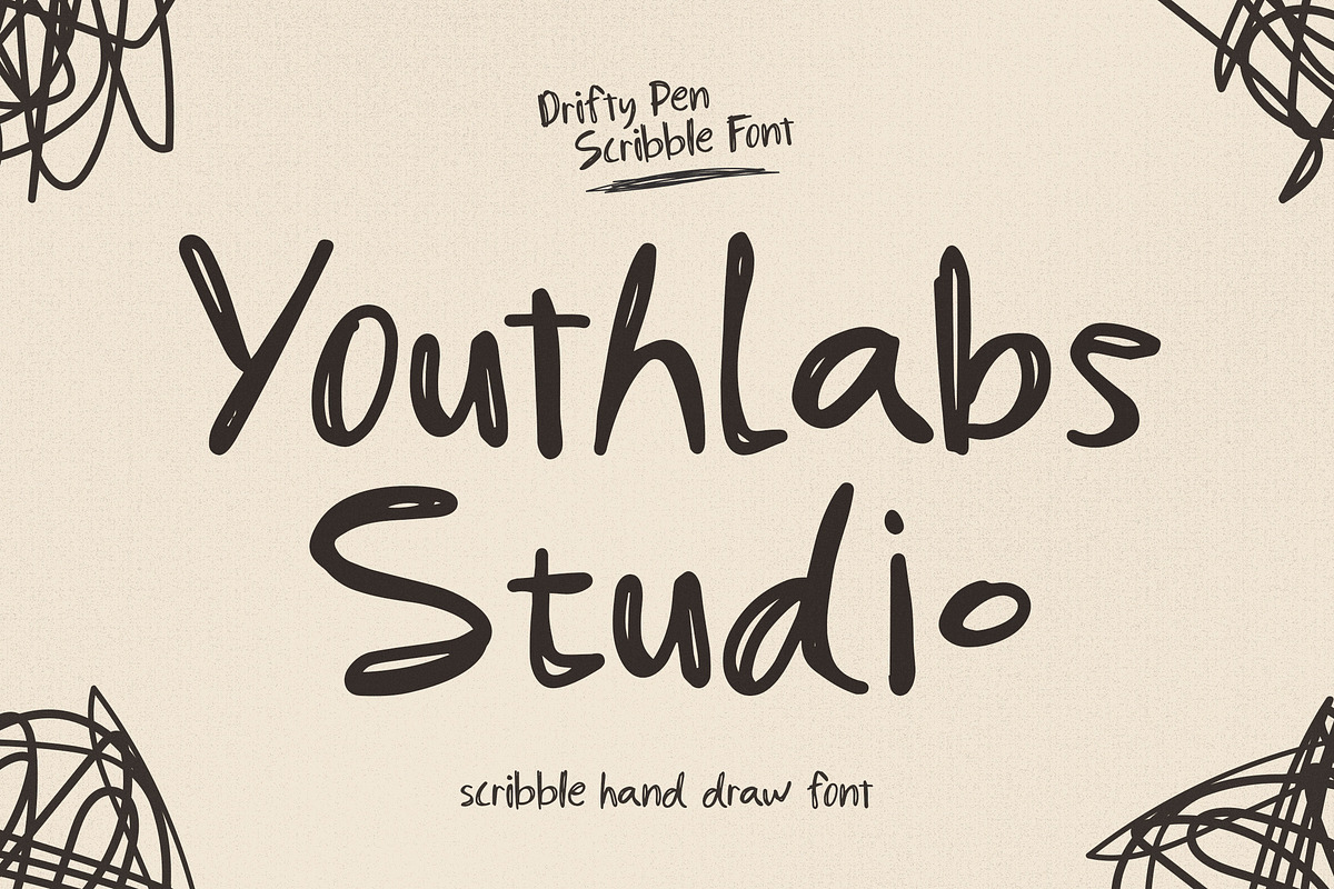 Drifty Pen – Scribble Handdrawn Font, a Handwritten Font by Youthlabs Studio (Photo 12 of 12)