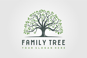 Abstract Root Tree Logo Vector