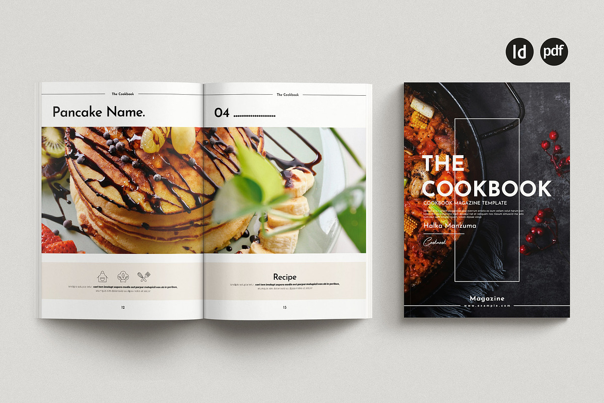 Cookbook Magazine Template, a Magazine Template by Creative-Work (Photo 1 of 8)