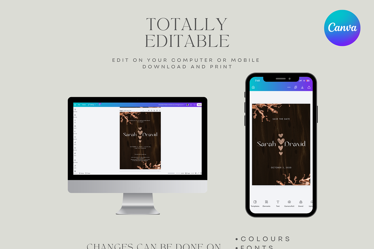Chocolate Theme Wedding Invitation, an Invitation Template by InvitingStorys (Photo 8 of 12)