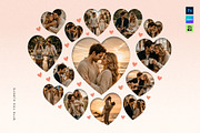 Love Heart Photo Collage Template, a Social Media Template by DesignerCandies (Thumbnail 1 of 5)