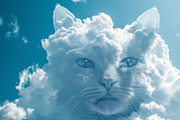 90 Clouds animals against a blue sky, an Animal Illustration by Handmadefont (Thumbnail 44 of 64)