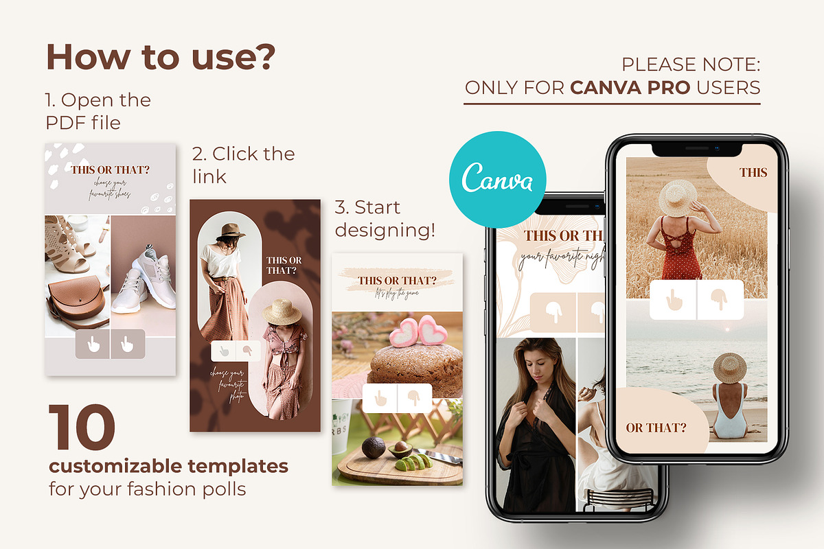 Fashion Polls Story Templates Canva, a Social Media Template by ilonitta (Photo 3 of 8)