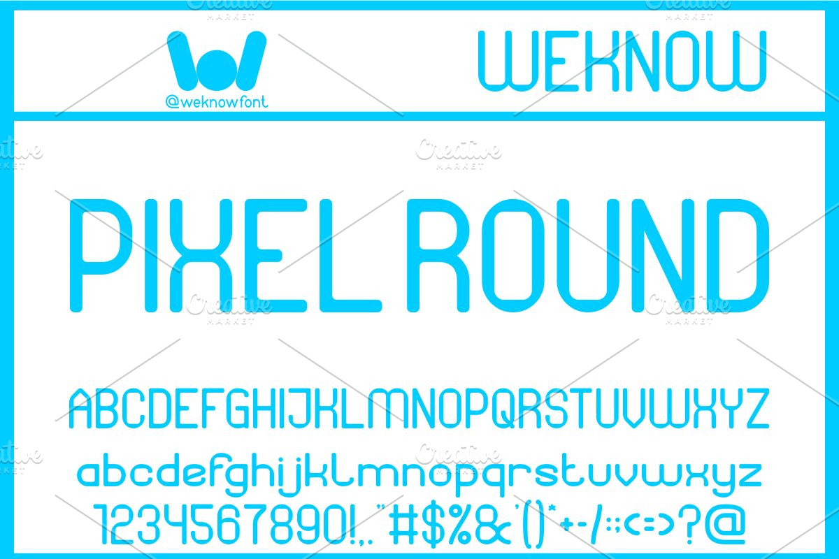 Pixel Round font, a Sans Serif Font by weknow (Photo 1 of 8)