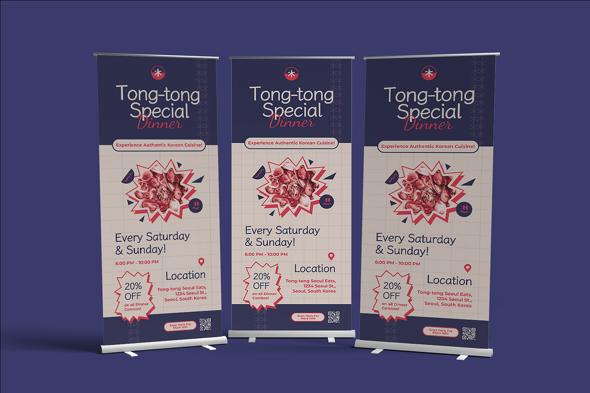 Dinss - Roll Up Banner, a Print Template by Fannan Studio (Photo 3 of 3)