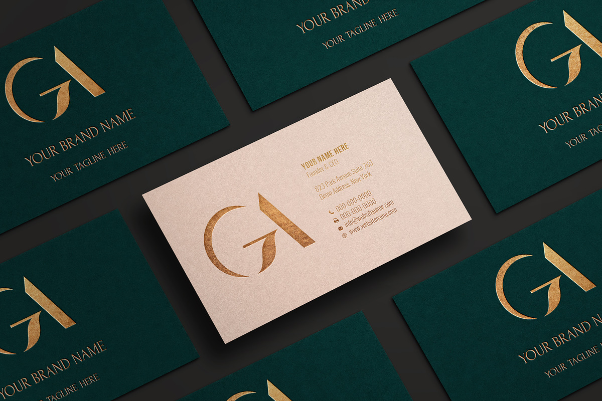 GA classical initials monogram, a Branding & Logo Template by Alexandra De Angelis (Photo 2 of 3)