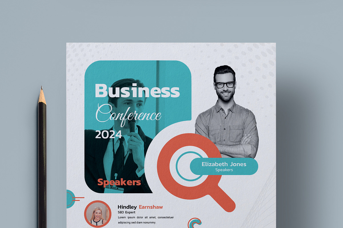 Business Conference Flyer Layout, a Flyer Template by MightyDesign (Photo 4 of 8)