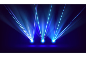 Laser light show. Abstract nightclub, an Illustration by Frogella