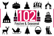 Holiday, Celebration Silhouette Pack, an Illustration by Creative_View (Thumbnail 1 of 4)