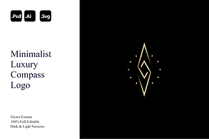 Minimalist Luxury Compass Logo, a Branding & Logo Template by Luxury Logos