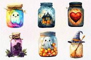 Halloween Mason Jar Clipart, an Illustration by Dream Creation (Thumbnail 4 of 7)