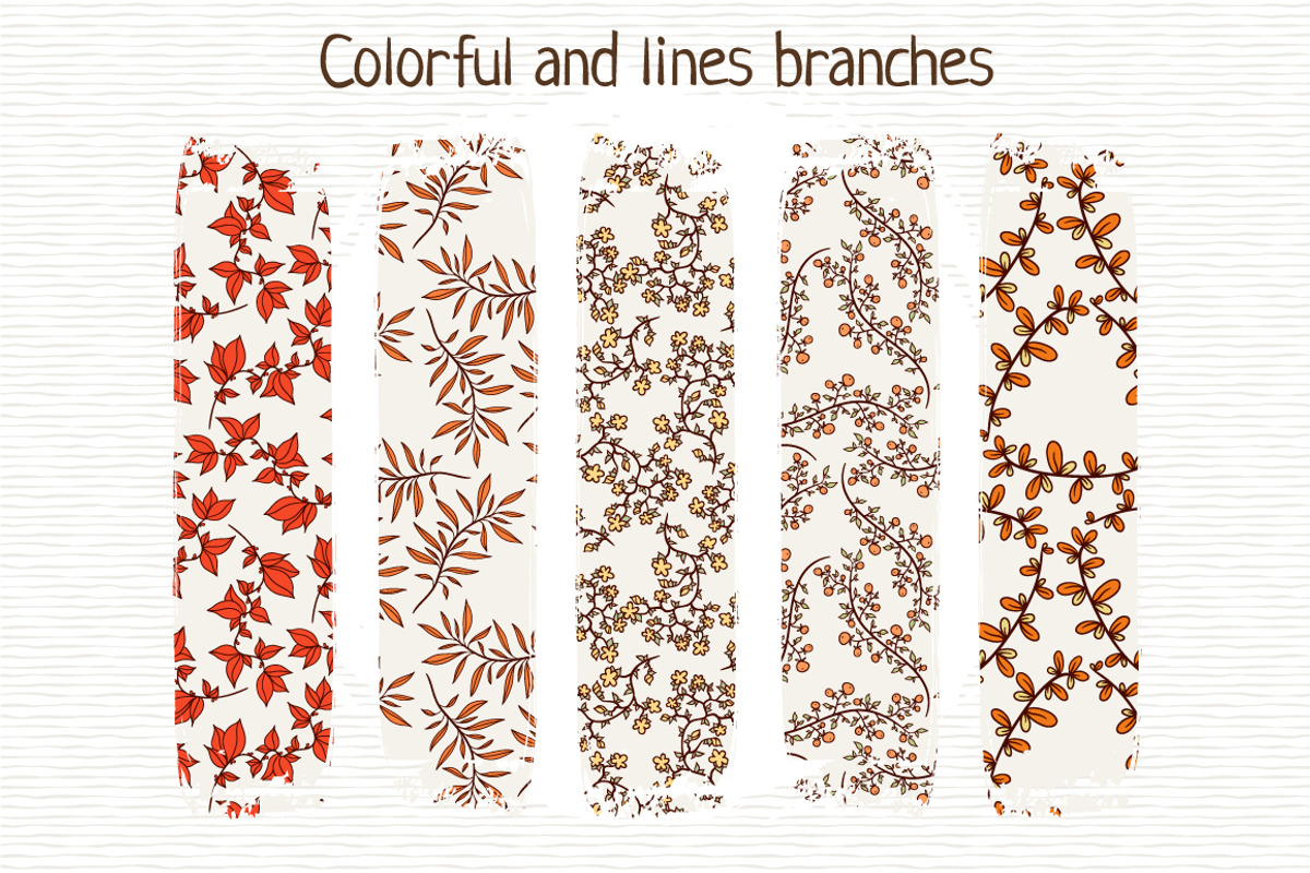 Set of 20 floral patterns preview 4