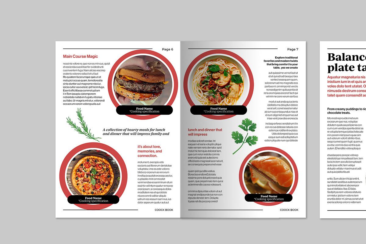 Cook Book Brochure Template preview 4