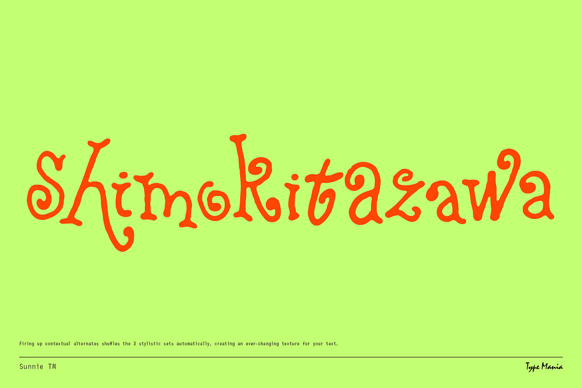 Sunnie TM – Y2K Script, a Handwritten Font by Type Mania (Photo 5 of 10)