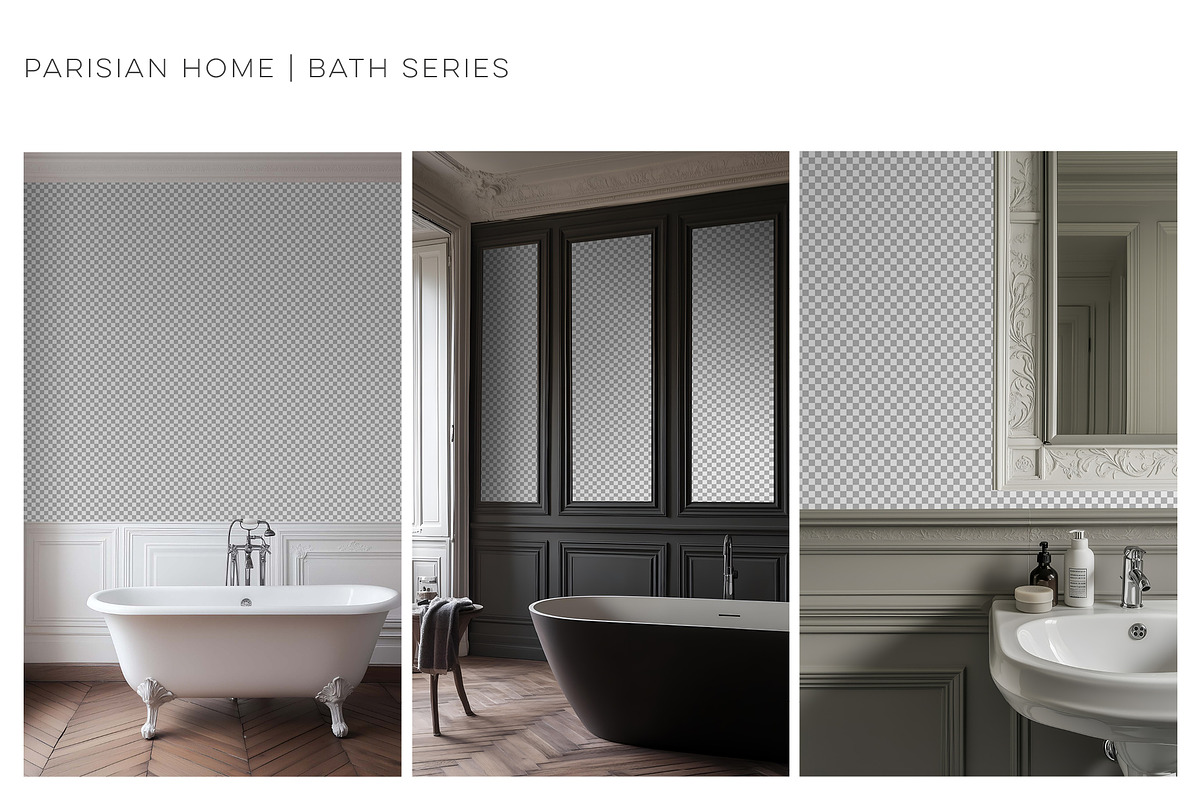 24 Parisian Wallpaper Mockup Bundle, a Household Mockup by Blixa 6 Studios (Photo 17 of 20)