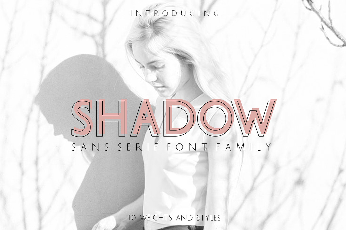 SHADOW Sans Serif Font Family preview 2
