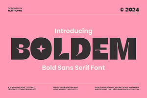 Boldem Bold Sans Serif Font