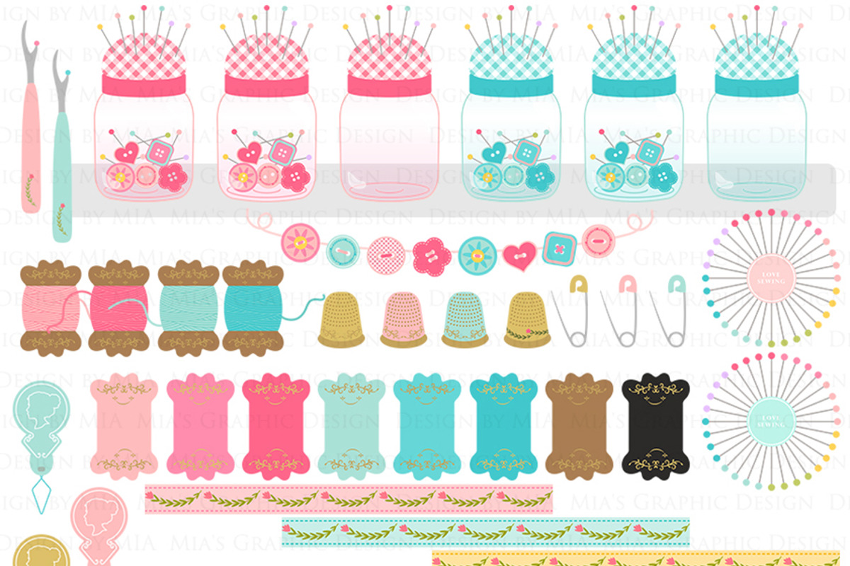 Sewing, Love Sewing Supplies, an Illustration by Mia's Graphic Design (Photo 4 of 9)