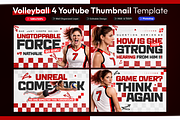 Volleyball YouTube Thumbnail Pack, a Social Media Template by OnurDemircan (Thumbnail 1 of 6)