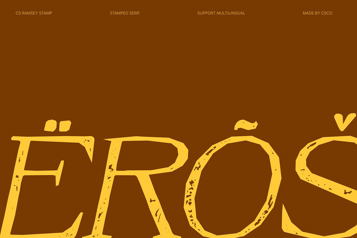 CS Ramsey Stamp, a Serif Font by Craft Supply Co. (Photo 7 of 8)