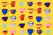 Hand Painted Elements: Coffee Mugs, an Illustration by Katrina Junio (Thumbnail 2 of 9)