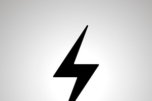 Electricity Symbol, Simple Icon