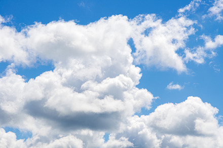 Blue sky with white clouds containing sky, blue, and cloud
