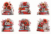 whimsical spring book stack clipart, an Illustration by Designworld (Thumbnail 3 of 6)