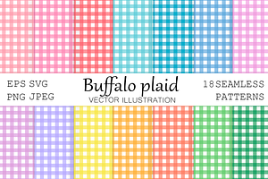 Buffalo Plaid Seamless Patterns