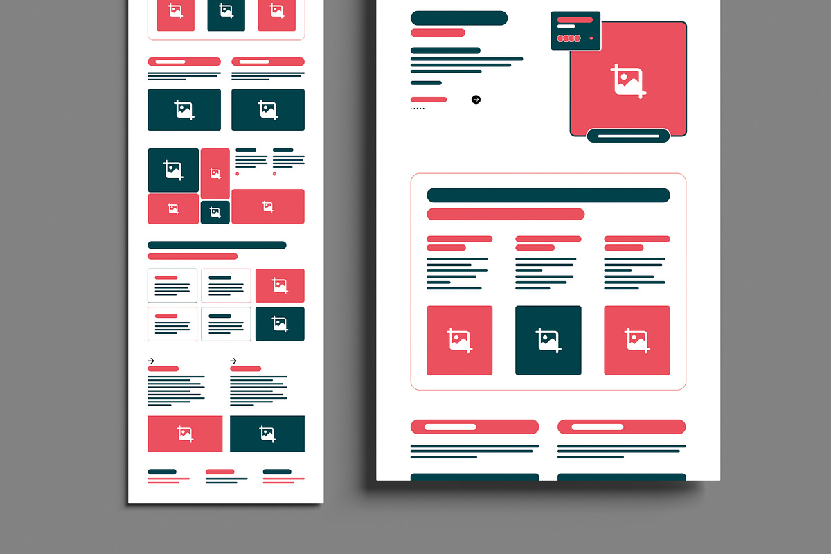 Wireframe Landing Page Design, a Wireframe Template by MightyDesign (Photo 3 of 6)