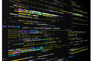Program code bug screen glitch, a Technology Illustration by Vector Tradition
