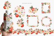 Watercolor fruits, Red apple, a Food Illustration by Daryartsy (Thumbnail 2 of 6)