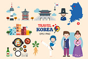 Korea Travel Elements Set, an Object Illustration by Feelplus Creator (Thumbnail 1 of 2)