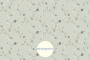 Trailing Watercolor Floral Teal, a Pattern Graphic by Mieken Petra Designs (Thumbnail 1 of 4)