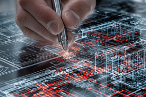 Architect Designing Futuristic Build, a Photo by Pixeness Studio