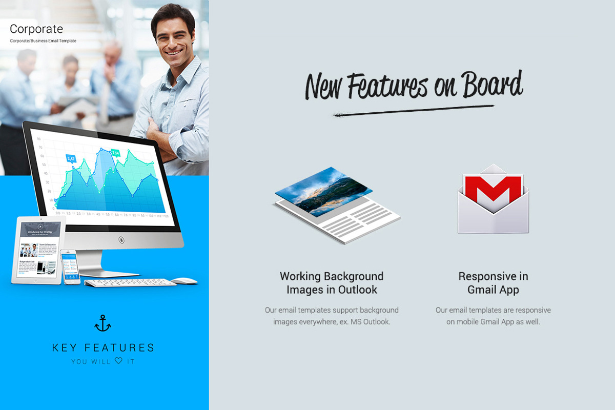 9 Corporate Email Bundle + Builder, an Email Template by NancyS (Photo 2 of 3)
