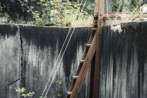 Cable Ladder In Old Pool, an Architecture Photo by SkyNext
