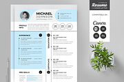 Resume Word & Canva Template, a Resume Template by Template Zone (Thumbnail 1 of 7)