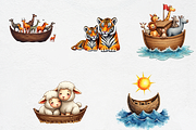 Watercolor Noah's Ark Watercolor Cli, an Illustration by CrexoraLab (Thumbnail 3 of 5)