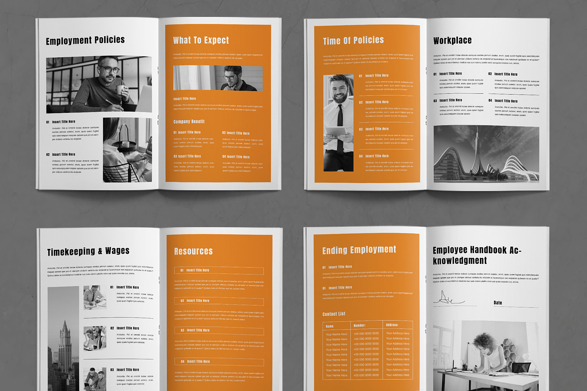 Employee Handbook Template Design, a Brochure Template by ContestDesign (Photo 3 of 3)