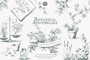 apothecary clipart vintage collectio, a Decorative Illustration by Patishop Art (Thumbnail 1 of 10)