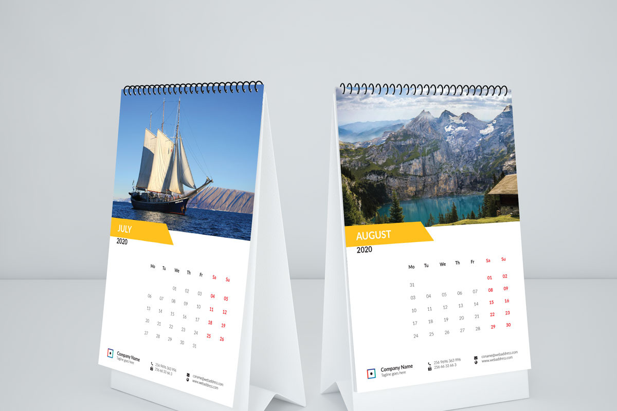 Calendar Template 2020 | Desk, a Stationery Template by graphicbox (Photo 2 of 5)