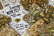 7 Beer Doodle Seamless Patterns Set, a Pattern Graphic by BALABOLKA (Thumbnail 1 of 8)